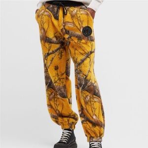 Moose Knuckles x Post Malone Realtree Yellow and Brown Sherpa Fleece Joggers